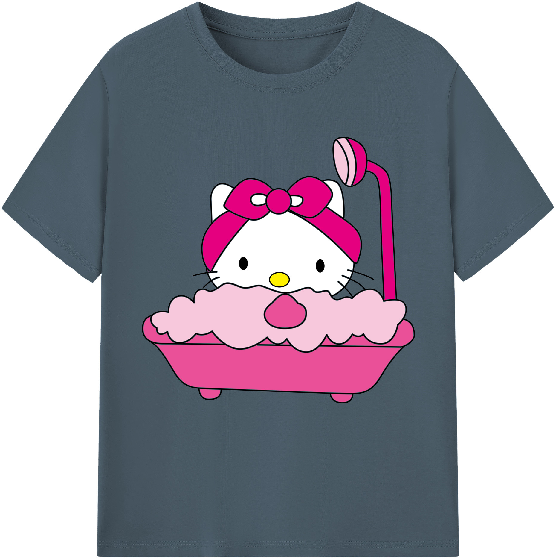（画像用） Hello Kitty ハローキティ 綿100％半袖Tシャツ（フロントプリント）